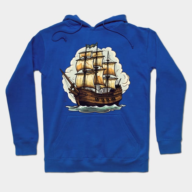 Pirate Ship Hoodie by remixer2020